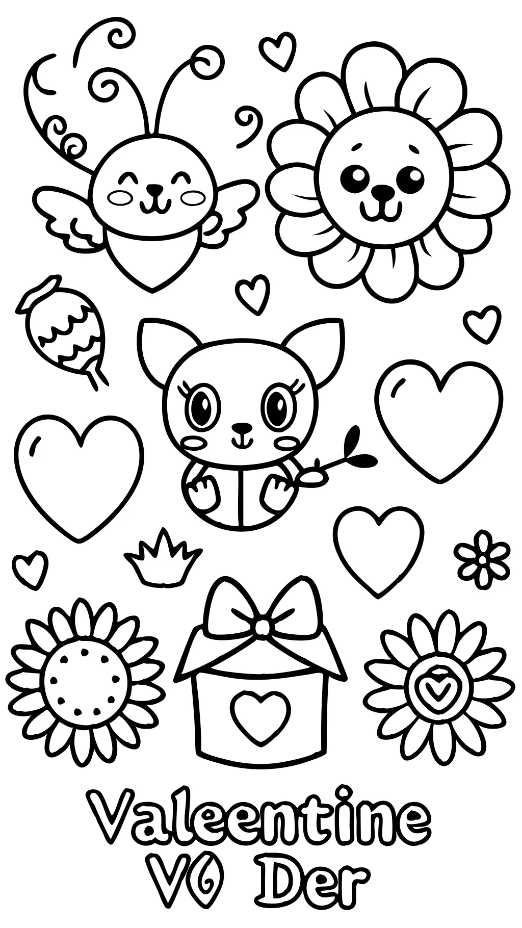 free valentine coloring pages